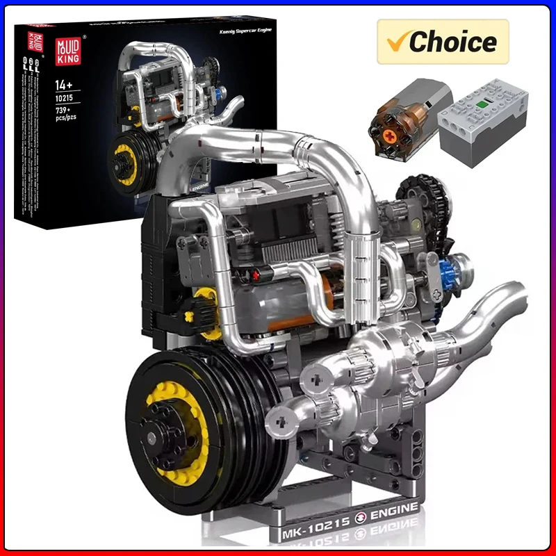Mould King 10215 Technical Car Engine Toys The Motorized Supercar Engine Building Block Assembly Engine Set Kids Christmas Gift
Mould King 10215 Technical Car Engine Toys The Motorized Supercar Engine Building Block Assembly Engine Set Kids Christmas Gift