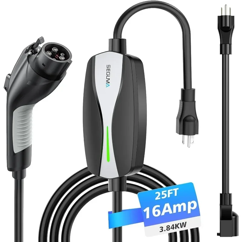 Level 1/2 EV Charger, 16Amp Electric Car Charger Portable EV Chargers 25FT Cable with NEMA 6-20 Plug and NEMA 5-15 Adapter
Level 1/2 EV Charger, 16Amp Electric Car Charger Portable EV Chargers 25FT Cable with NEMA 6-20 Plug and NEMA 5-15 Adapter