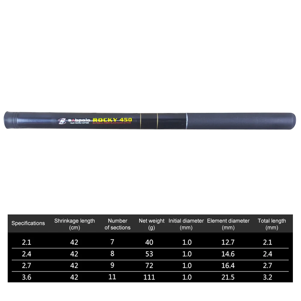 Telescopic Fishing Rod Stream Lake Hand Pole Fiberglass Fishing Pole 2.1/2.4/2.7/3.6M Retractable 40cm for Backpacking Trip
Telescopic Fishing Rod Stream Lake Hand Pole Fiberglass Fishing Pole 2.1/2.4/2.7/3.6M Retractable 40cm for Backpacking Trip