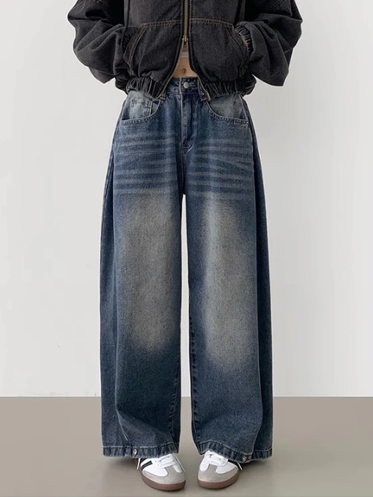 ZHIISILAO винтажные широкие джинсы женские свободные классические синие джинсовые брюки уличная одежда осень 2025
ZHIISILAO винтажные широкие джинсы женские свободные классические синие джинсовые брюки уличная одежда осень 2025