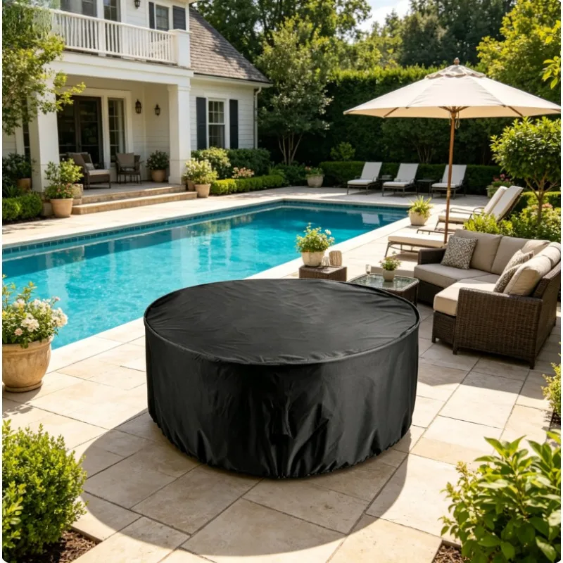 Outdoor Round Table Waterproof Cover 210D Oxford Fabric Dustproof Furniture Protector
Outdoor Round Table Waterproof Cover 210D Oxford Fabric Dustproof Furniture Protector