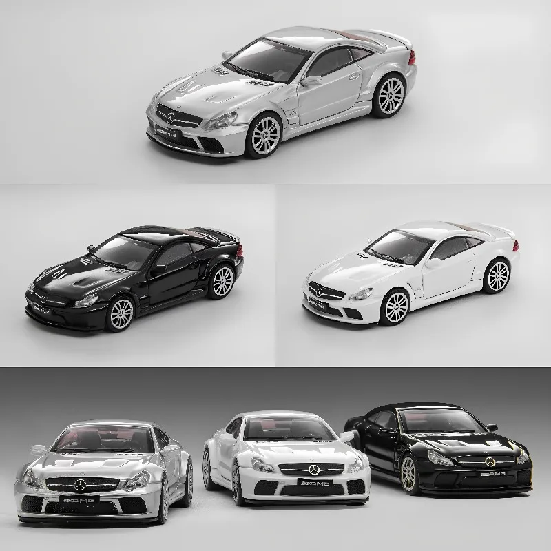 GUM 1:64 SL65 AMG Black Series simulation alloy car model, Boys' toy, children 'gift, Adult collectible ornament.
GUM 1:64 SL65 AMG Black Series simulation alloy car model, Boys' toy, children 'gift, Adult collectible ornament.