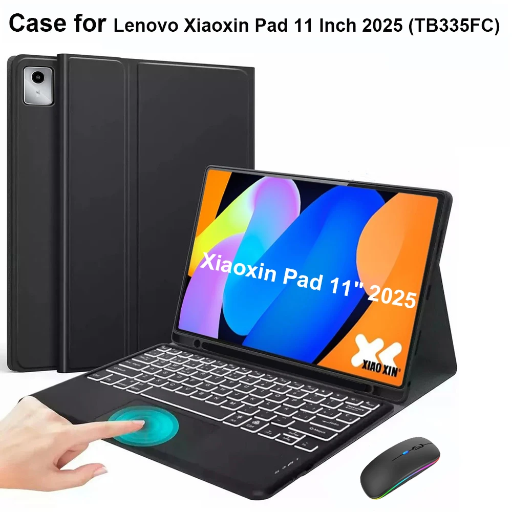Case for Lenovo Xiaoxin Pad 11 Inch 2025,Wireless Bluetooth Keyboard cover for Xiaoxin Pad 11inch TB335FC,Smart Stand Cover
Case for Lenovo Xiaoxin Pad 11 Inch 2025,Wireless Bluetooth Keyboard cover for Xiaoxin Pad 11inch TB335FC,Smart Stand Cover