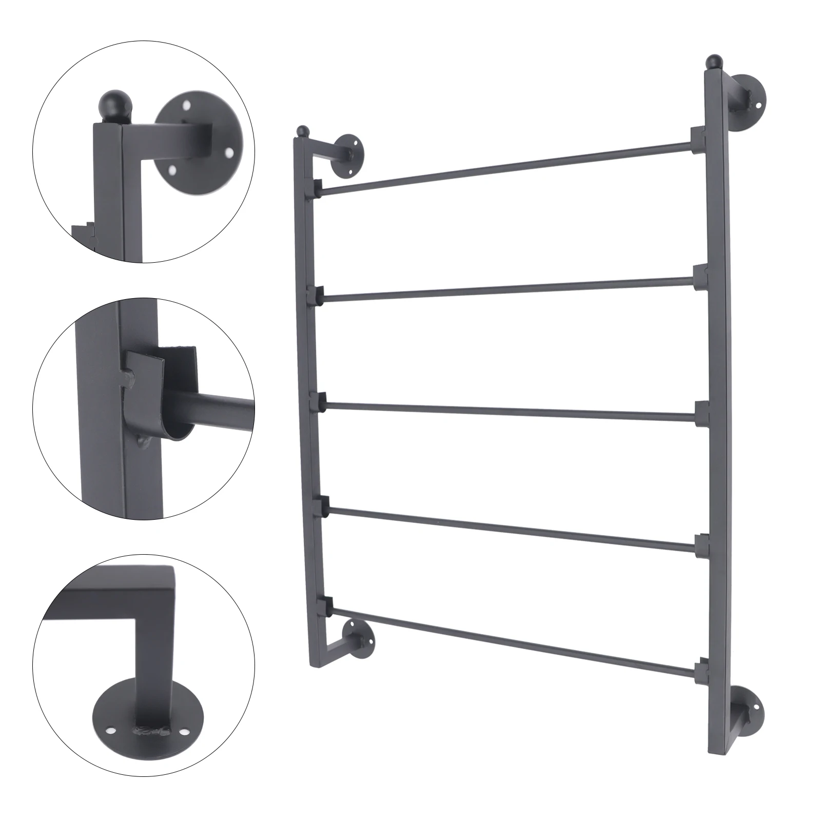Durable Steel Pipe 5-Tier Clothing Rack, Wall-Mounted Design for Towels & Small Items
Durable Steel Pipe 5-Tier Clothing Rack, Wall-Mounted Design for Towels & Small Items