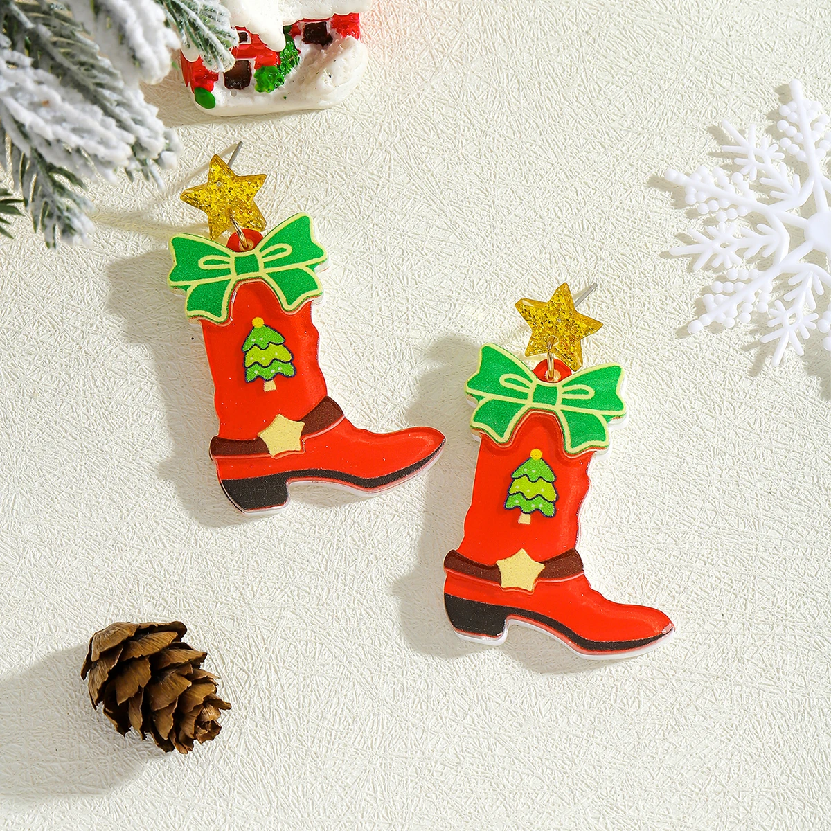 Christmas Long Boots Dangle Earrings For Women Acrylic Star Christmas Tree Red Shoes Earrings Christmas Gift For Girls
Christmas Long Boots Dangle Earrings For Women Acrylic Star Christmas Tree Red Shoes Earrings Christmas Gift For Girls