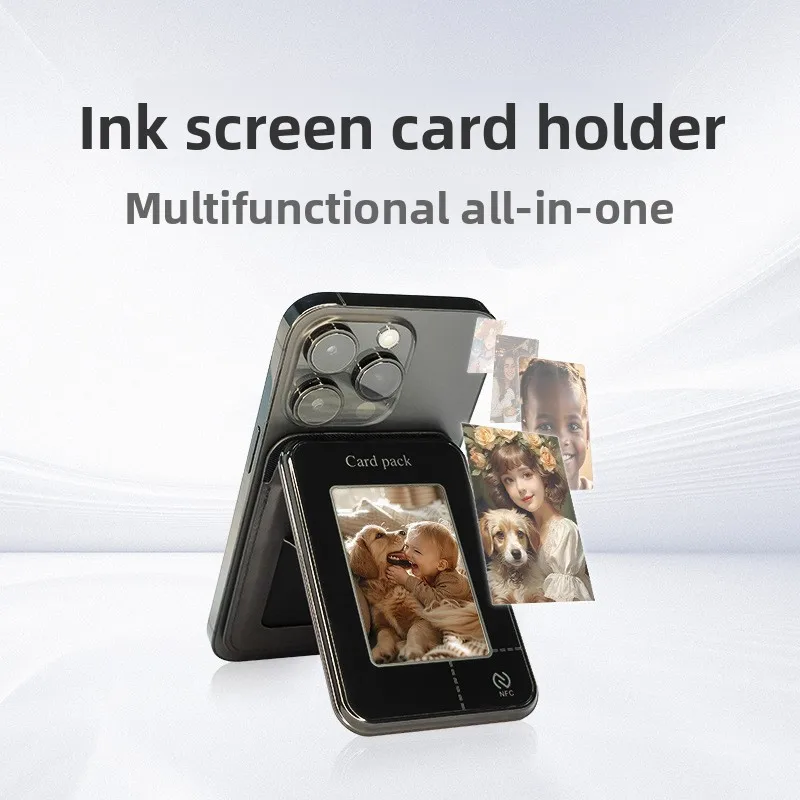 NFC Enabled Smart Magnetic Card Bag For iPhone 17 16 15 14ProMax Phone Card Holder Stand E-Ink 4-color Screen DIY Picture Funda
NFC Enabled Smart Magnetic Card Bag For iPhone 17 16 15 14ProMax Phone Card Holder Stand E-Ink 4-color Screen DIY Picture Funda