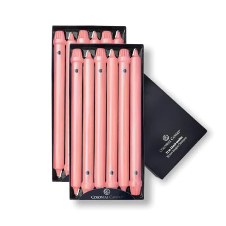 Unscented Taper Candle, Classic Collection, Peach, 12 in, Pack of 12 - Up to 10 Hours Burn
Unscented Taper Candle, Classic Collection, Peach, 12 in, Pack of 12 - Up to 10 Hours Burn