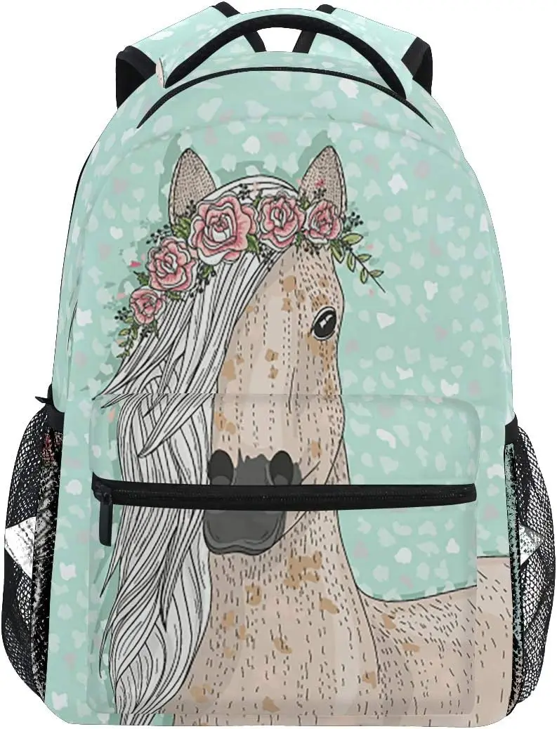 Cute Horse With Flowers Fairytale Travel Laptop Backpack Daypacks Water Resistant College School Computer Bag
Cute Horse With Flowers Fairytale Travel Laptop Backpack Daypacks Water Resistant College School Computer Bag