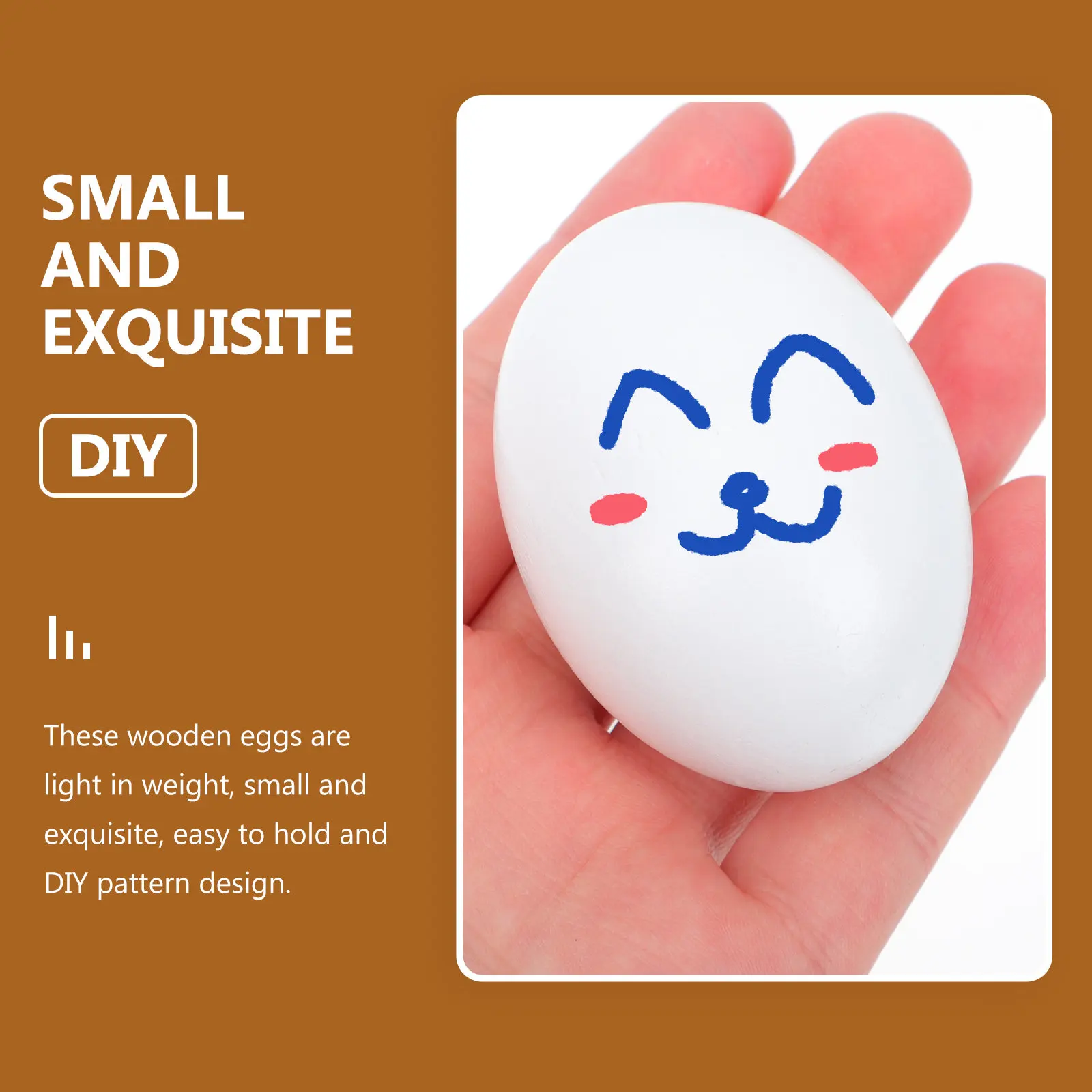 6Pcs Wooden Simulated Eggs for Kids DIY Painting Easter Graffiti Craft Art Supplies Lightweight Hand-Painted Wood Eggs Creative
6Pcs Wooden Simulated Eggs for Kids DIY Painting Easter Graffiti Craft Art Supplies Lightweight Hand-Painted Wood Eggs Creative