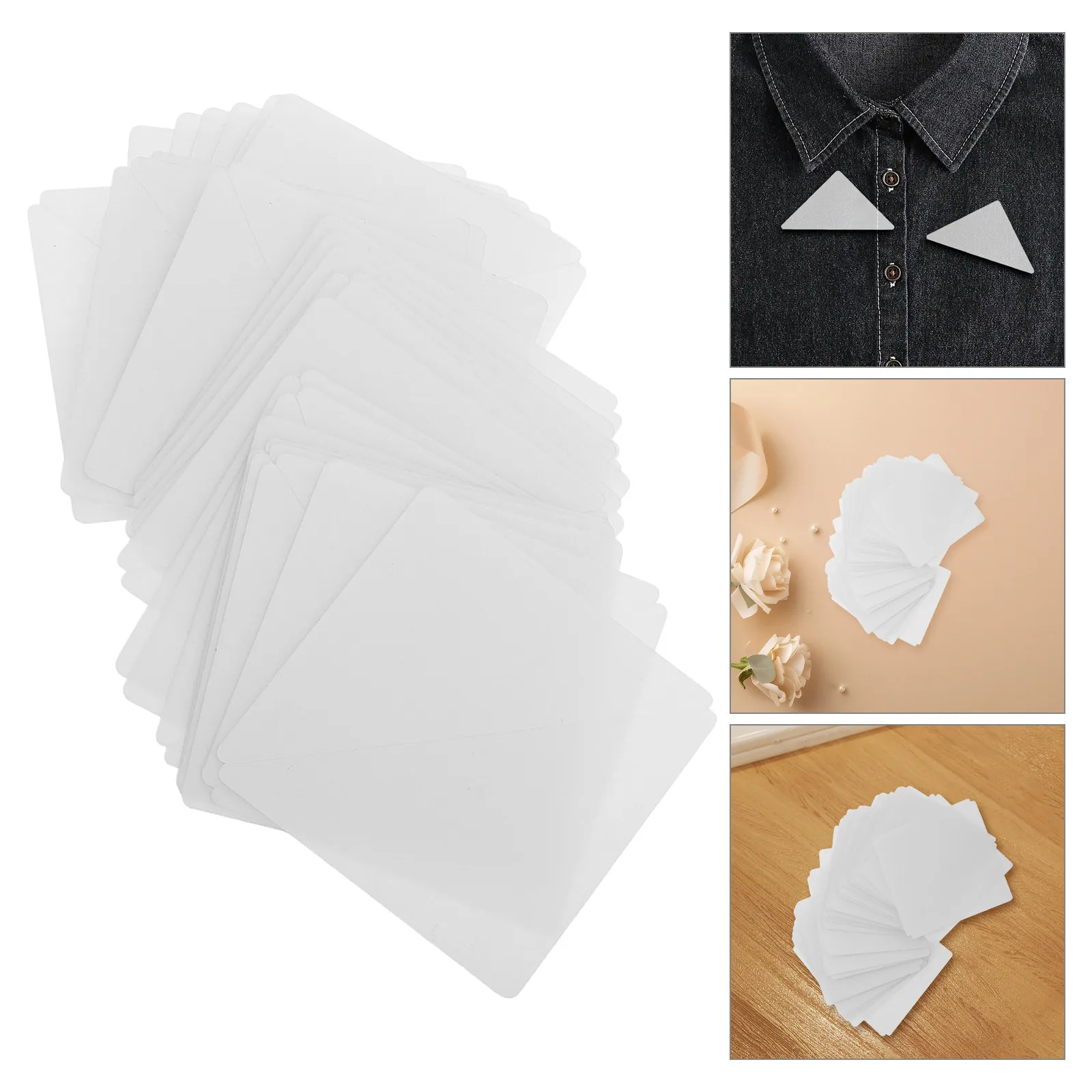 50Pcs Invisible Collar Stays Transparent Shirt Collar Corner Support Stickers Self-Adhesive Compact Replacement for Uniform
50Pcs Invisible Collar Stays Transparent Shirt Collar Corner Support Stickers Self-Adhesive Compact Replacement for Uniform