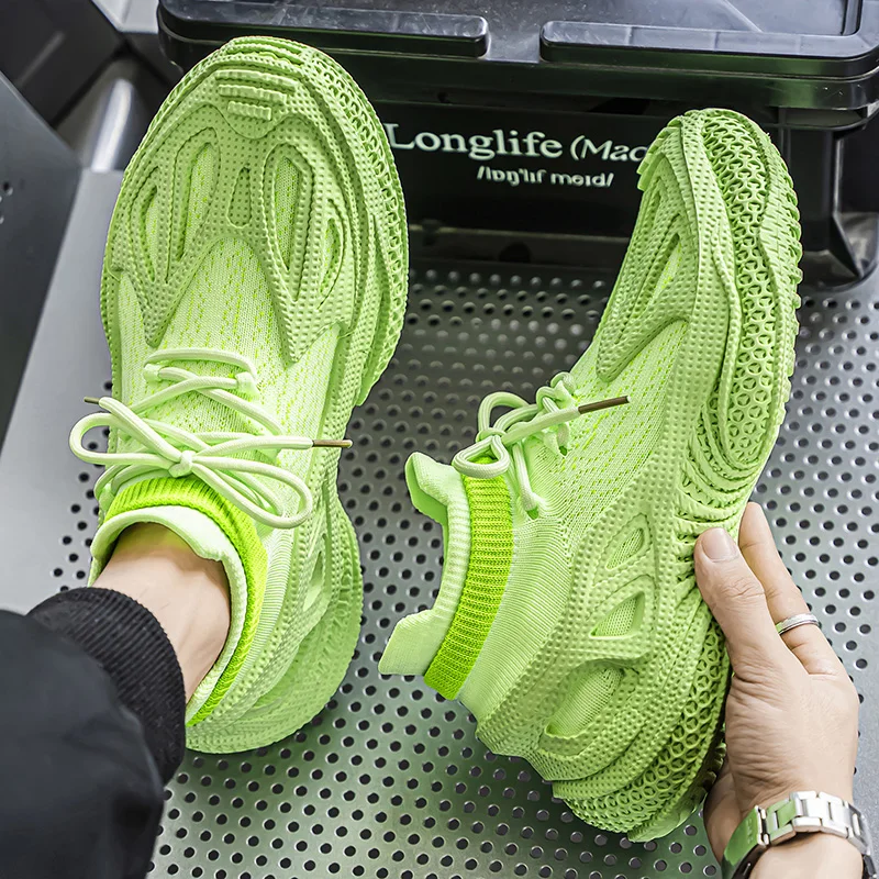 Fashion Green Casual Sneakers Man Trainers Platform Designer Men's Shoes Breathable Knit Men Sports Shoes zapatillas de hombre
Fashion Green Casual Sneakers Man Trainers Platform Designer Men's Shoes Breathable Knit Men Sports Shoes zapatillas de hombre