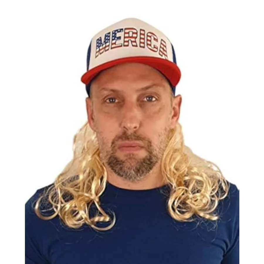 HandinHandCreations USA Blonde Mullet Hat Wig Merica Redneck Exotic Wig
HandinHandCreations USA Blonde Mullet Hat Wig Merica Redneck Exotic Wig