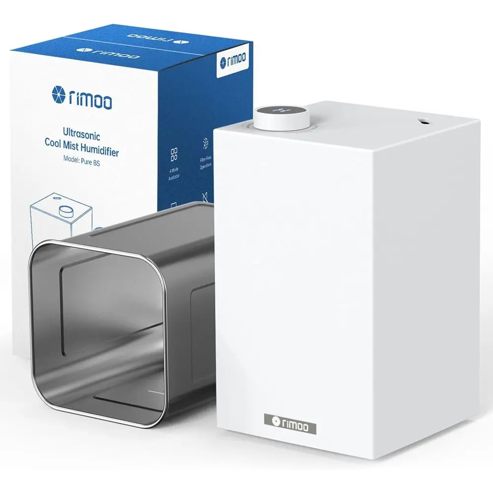 Ultra-Quiet Cool Mist Humidifier with 3-Piece Design, Top Fill, 1-9H Timer, Ideal for Bedrooms and Nurseries
Ultra-Quiet Cool Mist Humidifier with 3-Piece Design, Top Fill, 1-9H Timer, Ideal for Bedrooms and Nurseries