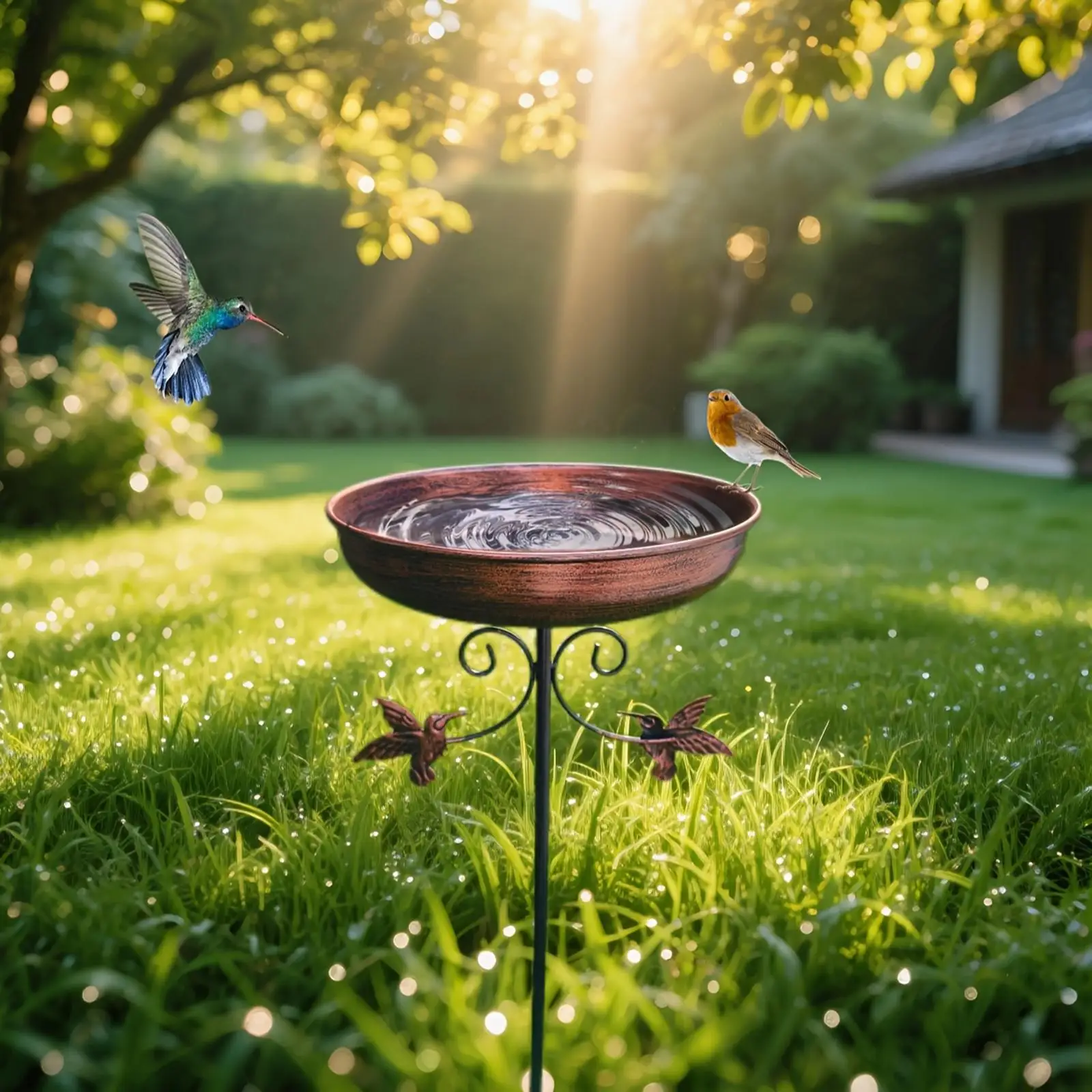 Bath Bowl,Bird Feeder Tray Assembly Water Bowl with 5 Pronged Base for Porch Housewarming Backyard
Bath Bowl,Bird Feeder Tray Assembly Water Bowl with 5 Pronged Base for Porch Housewarming Backyard
