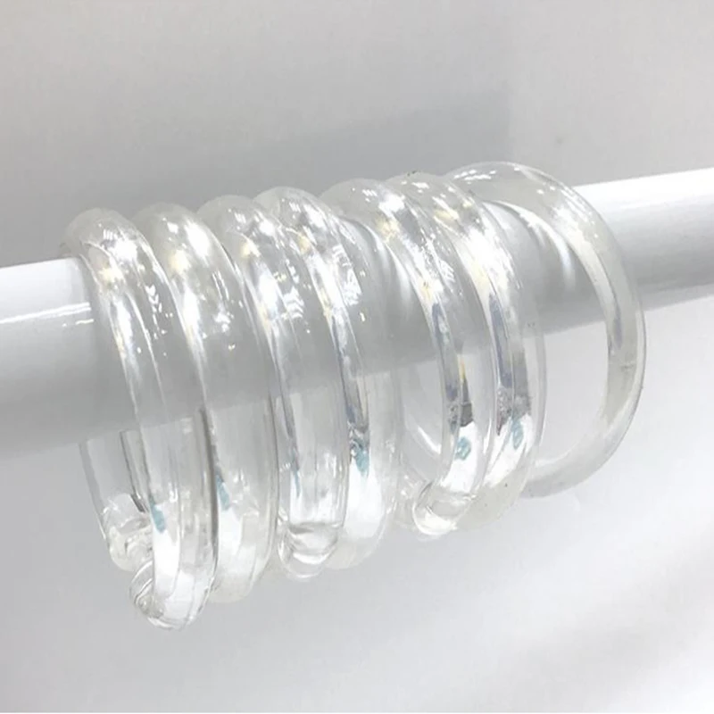 Plastic O-ring Shower Curtain Hook Transparent Color O-ring Hook Bathroom Shower Curtain Lining Hook Curtain Sliding Ring Clip
Plastic O-ring Shower Curtain Hook Transparent Color O-ring Hook Bathroom Shower Curtain Lining Hook Curtain Sliding Ring Clip