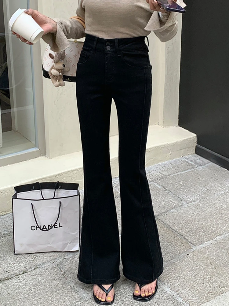 Women Clothes Simple Retro Jeans Skinny Long Pants Lady Elegant Denim High Waist Flare Trousers Mujer Casual Fashion Korean New
Women Clothes Simple Retro Jeans Skinny Long Pants Lady Elegant Denim High Waist Flare Trousers Mujer Casual Fashion Korean New