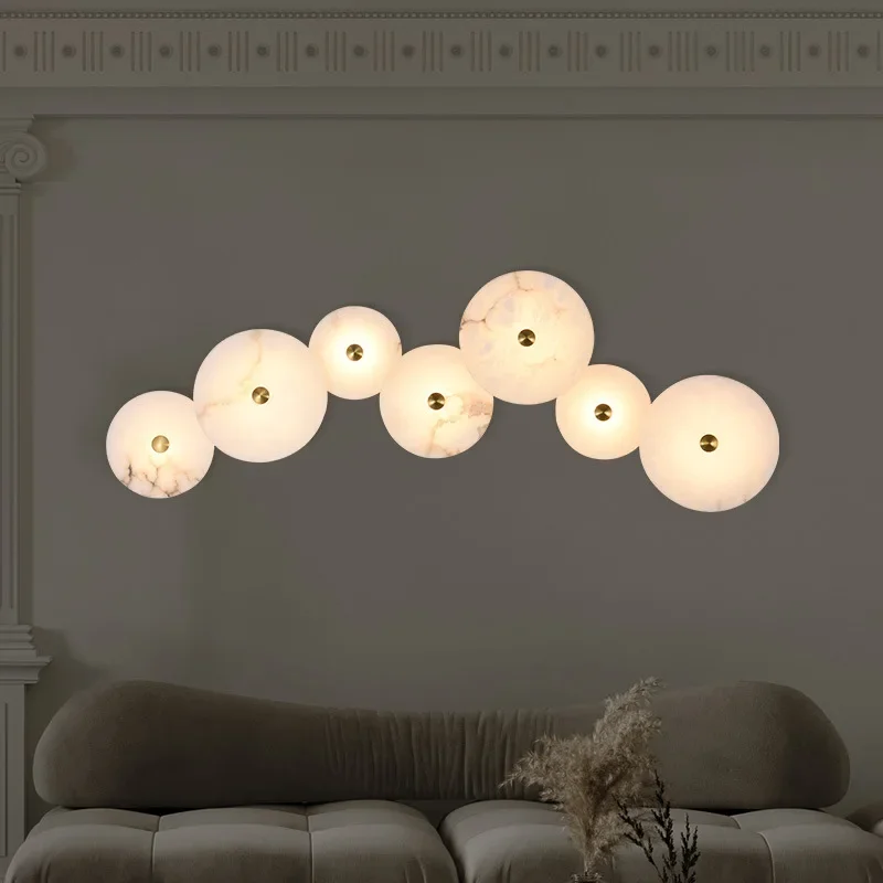 .Light Luxury All-copper Marble Wall Lamp, Living Room Background Wall Lamp, Post-modern Minimalist Atmosphere,.
.Light Luxury All-copper Marble Wall Lamp, Living Room Background Wall Lamp, Post-modern Minimalist Atmosphere,.