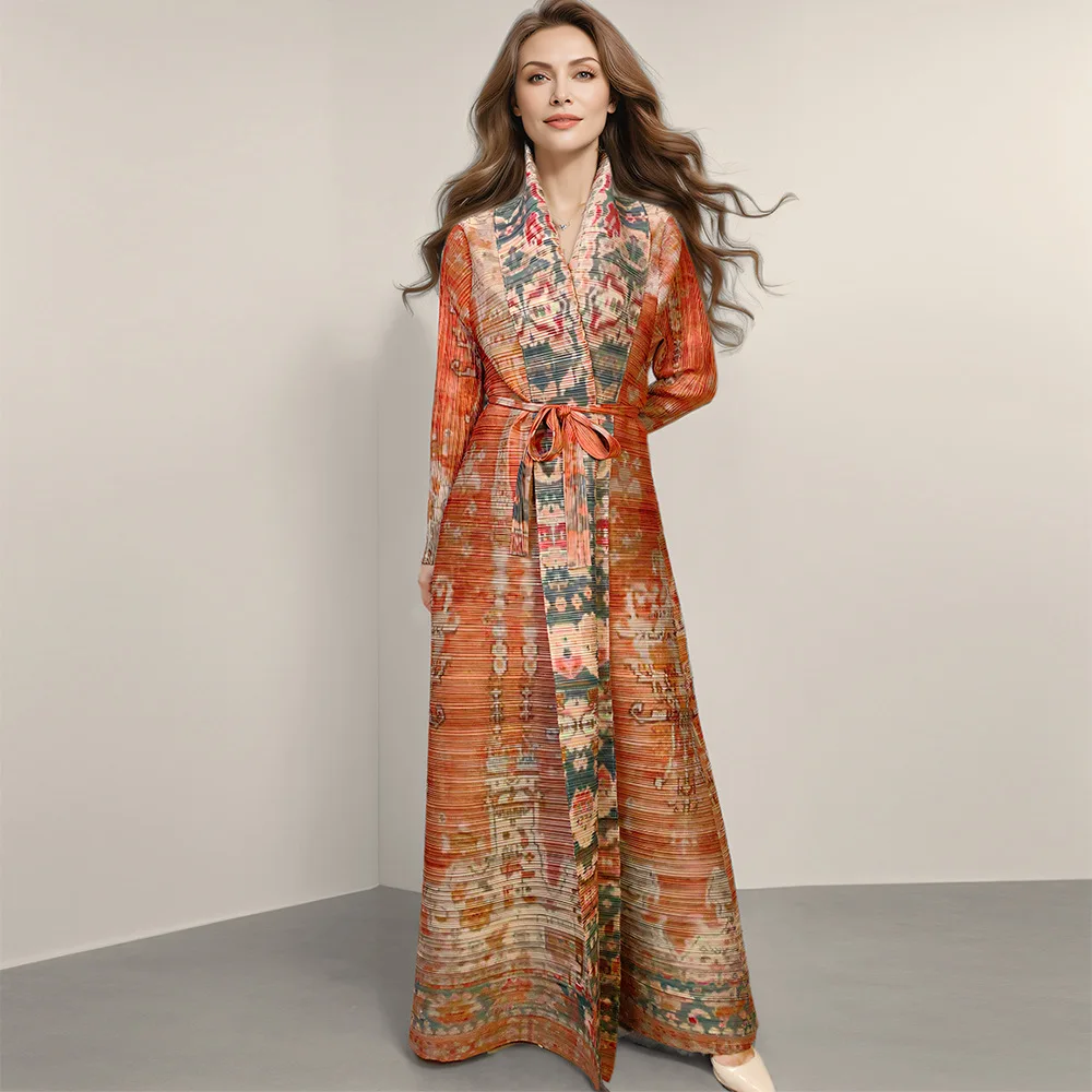 Robe pleated trench coat coat cape Middle East foreign trade robe fashion simple temperament elegant vacation style high-end ban
Robe pleated trench coat coat cape Middle East foreign trade robe fashion simple temperament elegant vacation style high-end ban