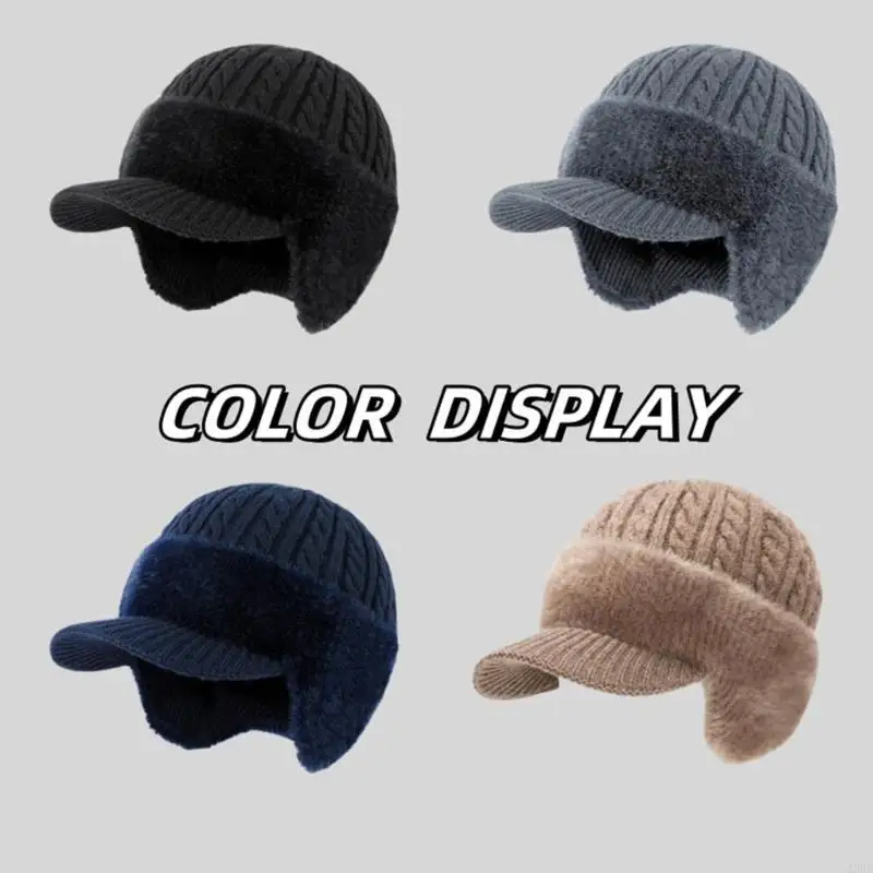 Blocking Knitted Hats with Ear Flaps and Wool Brim, Furs-Lined Warm Stylish Baseball Toque for Men A2UB
Blocking Knitted Hats with Ear Flaps and Wool Brim, Furs-Lined Warm Stylish Baseball Toque for Men A2UB