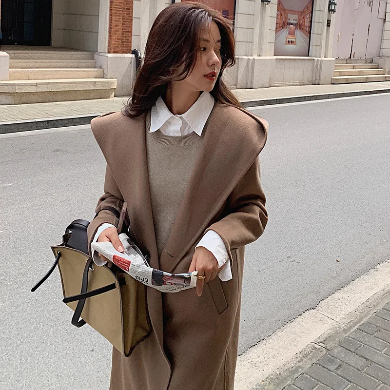 LIBIELIY Ladies' 100% Cashmere Thick Double-sided Long Jacket With Water Ripple Classic Multifunctional Fashion Suitable For Bus
LIBIELIY Ladies' 100% Cashmere Thick Double-sided Long Jacket With Water Ripple Classic Multifunctional Fashion Suitable For Bus