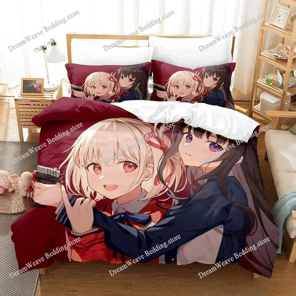 3D Printed Anime Lycoris Recoil Bedding Set Duvet Cover Bedroom Comforter Single Twin King _Size Quilt Cover Home Textiles
3D Printed Anime Lycoris Recoil Bedding Set Duvet Cover Bedroom Comforter Single Twin King _Size Quilt Cover Home Textiles