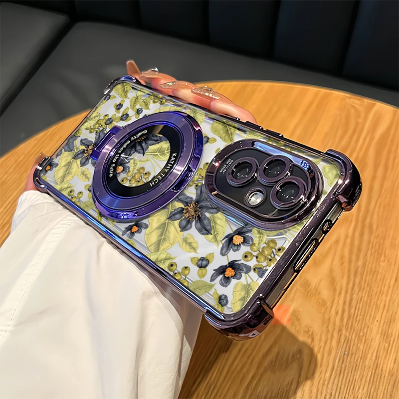 Shockproof Silicone Phone Case For Honor X9D X9A X70 X30I X8D X6D X8A X7A X6A Bracket Plating Transparent Leaves Flower Cover
Shockproof Silicone Phone Case For Honor X9D X9A X70 X30I X8D X6D X8A X7A X6A Bracket Plating Transparent Leaves Flower Cover