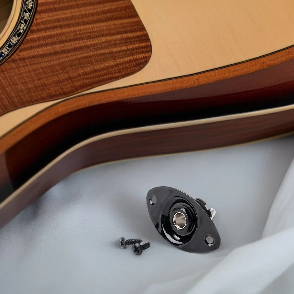 1 Black Electric Guitar Bass Guitar Jack Socket Indented Oval Plate Copper Iron Pickup Output Input Plug Pick Up Jacks
1 Black Electric Guitar Bass Guitar Jack Socket Indented Oval Plate Copper Iron Pickup Output Input Plug Pick Up Jacks