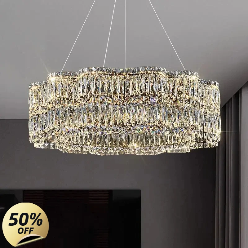 LED Luxury Crystal Pendant Light Living Room Bedroom Restaurant Dining Room Decoration Modern Hanging Lamp Fixture
LED Luxury Crystal Pendant Light Living Room Bedroom Restaurant Dining Room Decoration Modern Hanging Lamp Fixture