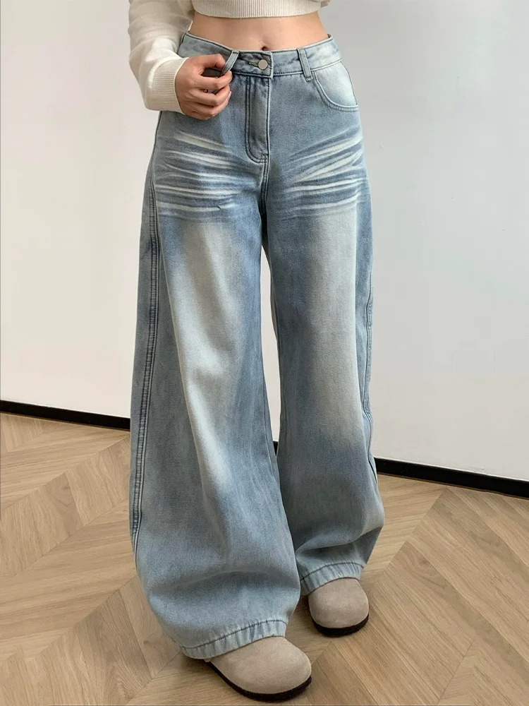 Large Size American Washed Retro Pocket Embroidered Wide Leg Jeans Women's Autumn Winter Loose Spicy Straight Slim Long Pants
Large Size American Washed Retro Pocket Embroidered Wide Leg Jeans Women's Autumn Winter Loose Spicy Straight Slim Long Pants