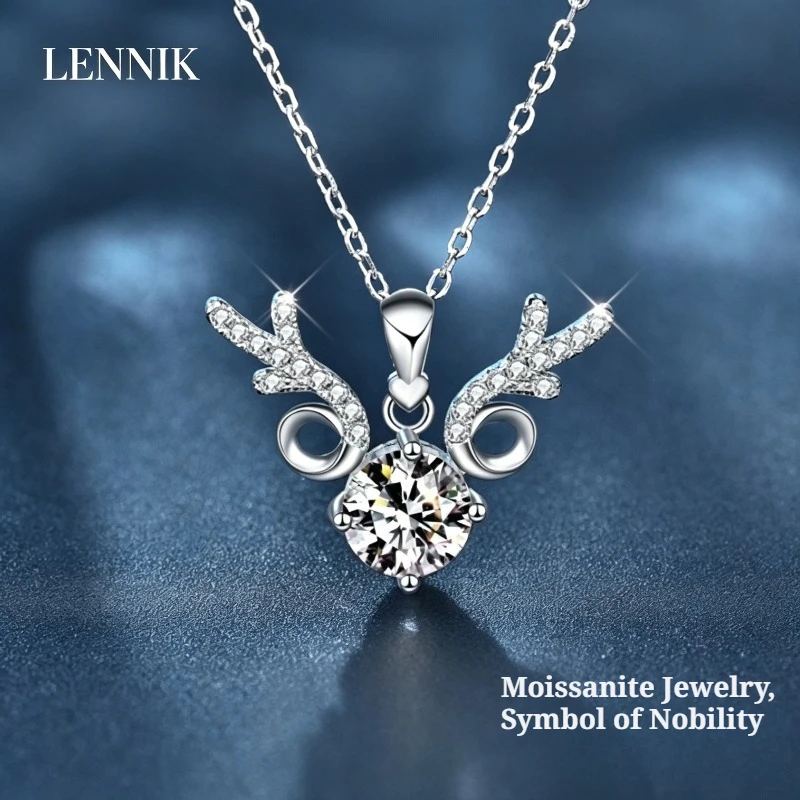 LENNIK 925 Sterling Silver Mozambican Pendant Necklace Ladies Ins Simple Clavicle Chain Christmas Gift Ornament
LENNIK 925 Sterling Silver Mozambican Pendant Necklace Ladies Ins Simple Clavicle Chain Christmas Gift Ornament
