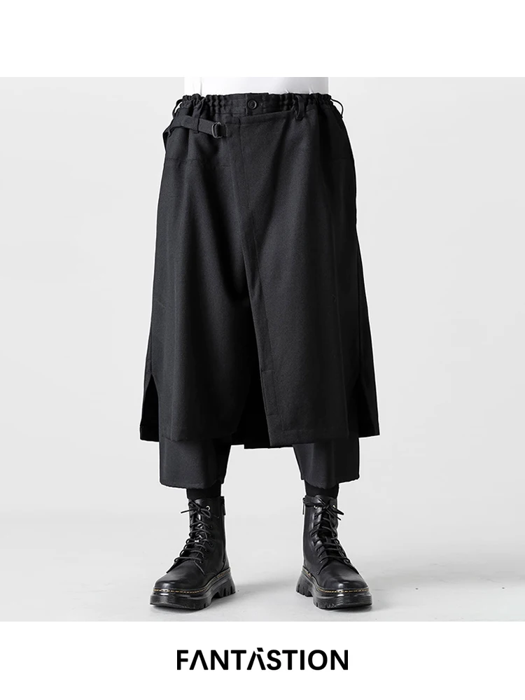 FANTASTION Original Design Japan style Double layered structured skirt pants Loose and oversized casual Wide leg pants
FANTASTION Original Design Japan style Double layered structured skirt pants Loose and oversized casual Wide leg pants