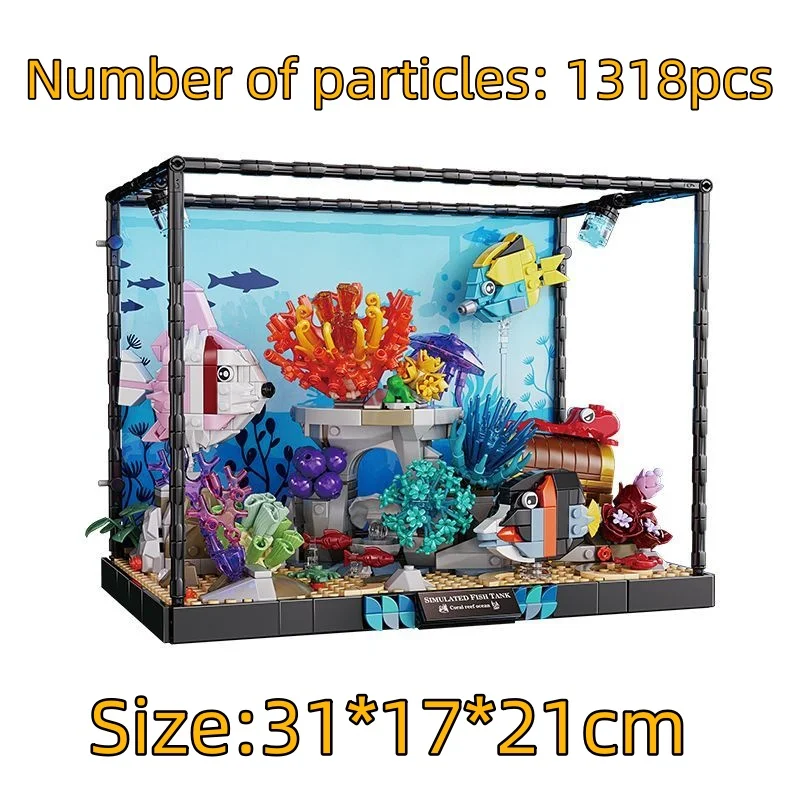 Quickly, new product - Underwater Fish Tank with Lighting - Educational Puzzle Building Blocks - Desktop Decoration Item - Model
Quickly, new product - Underwater Fish Tank with Lighting - Educational Puzzle Building Blocks - Desktop Decoration Item - Model