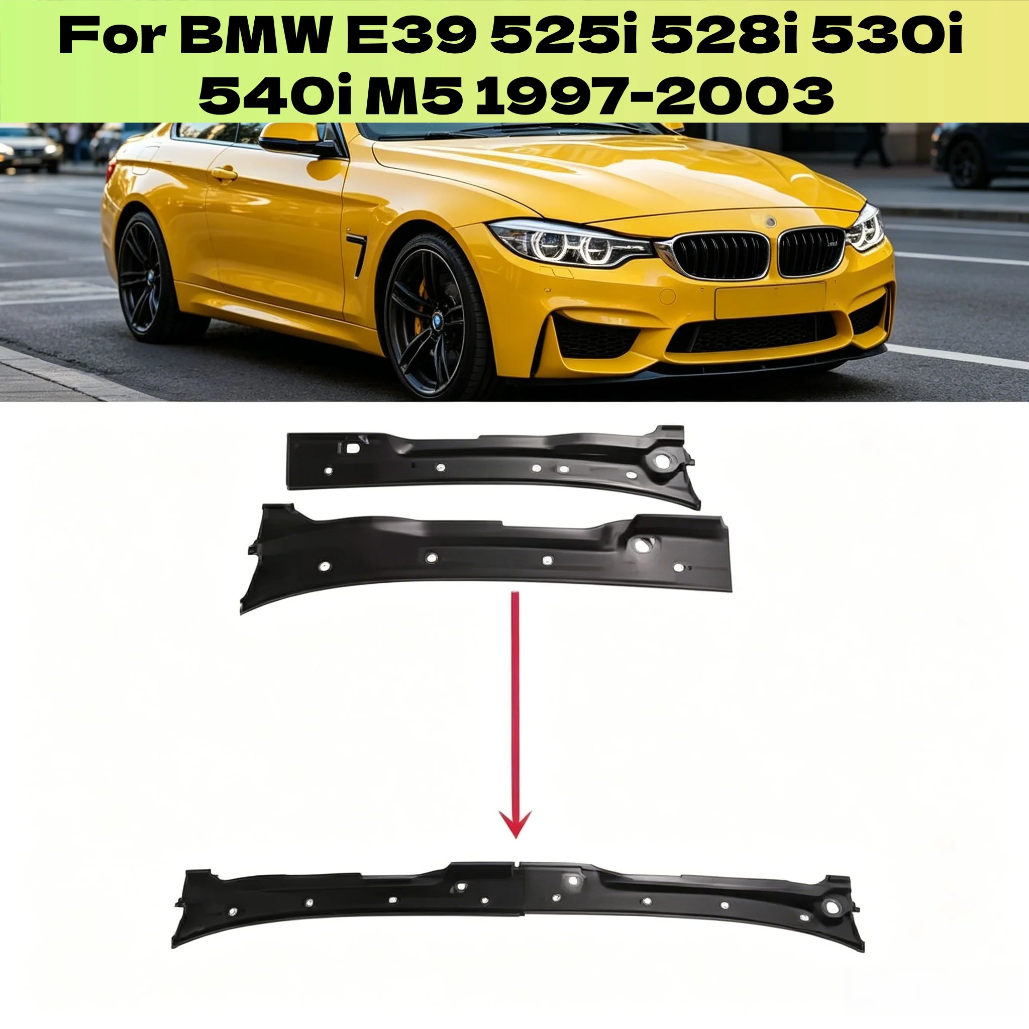 ABS Car Front Window Wiper Cowl Panel Grille Rain Tray Windshield Silicon Refill For BMW E39 525i 528i 530i 540i M5 1997-2003
ABS Car Front Window Wiper Cowl Panel Grille Rain Tray Windshield Silicon Refill For BMW E39 525i 528i 530i 540i M5 1997-2003