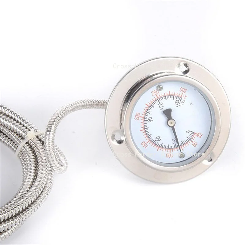 WTZ-63 Stainless Steel Pressure Thermometer Axial With Edge 150 Degree 3M Cable 1/2 Thread Sensor 10*100mm
WTZ-63 Stainless Steel Pressure Thermometer Axial With Edge 150 Degree 3M Cable 1/2 Thread Sensor 10*100mm