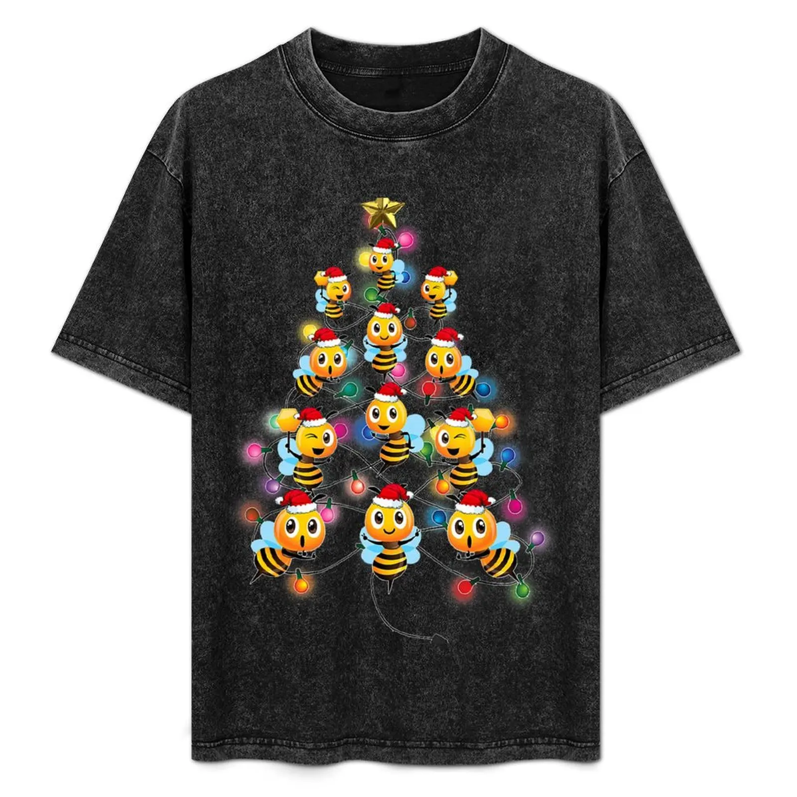 Santa Bees Christmas Tree Funny Bee Christmas Light T-Shirt Basic Short Sleeve Cotton Blend T-Shirt
Santa Bees Christmas Tree Funny Bee Christmas Light T-Shirt Basic Short Sleeve Cotton Blend T-Shirt