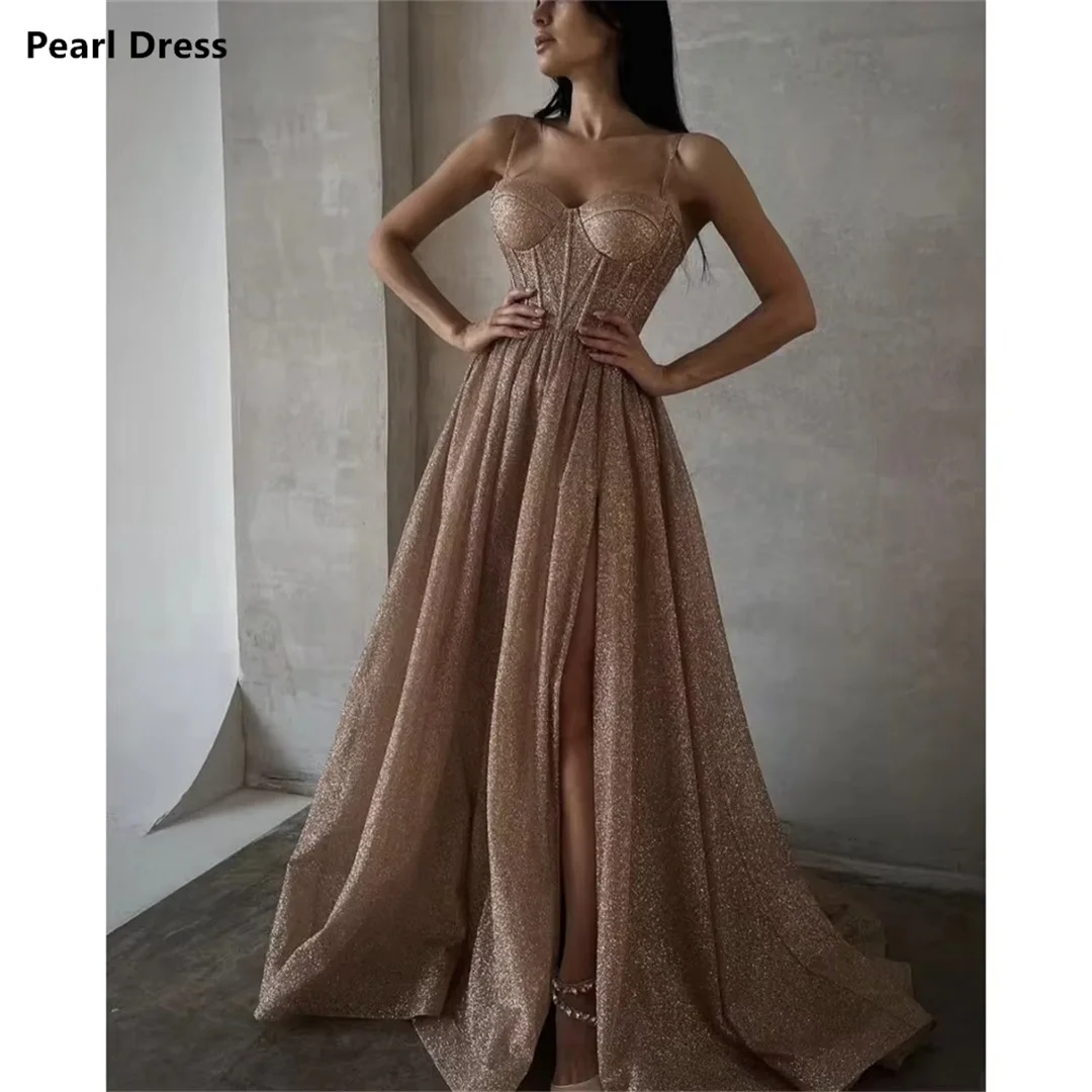 Pearl Custom Made Prom Luxury Dress Slim Shoulder Straps Elegant Womens Evening Party Dresses for Special Occasions Shiny Line A
Pearl Custom Made Prom Luxury Dress Slim Shoulder Straps Elegant Womens Evening Party Dresses for Special Occasions Shiny Line A