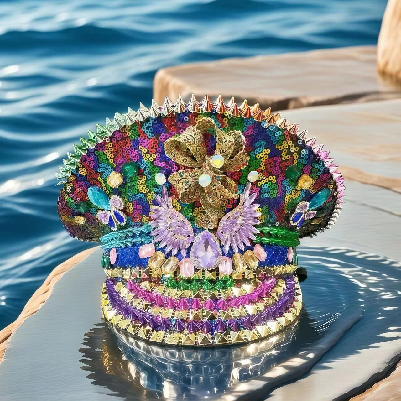 HongLuan Multicolor Steampunk Captain Hat Rhinestone for Burning Man Festival Woman - Military Assessories & Caps for Man
HongLuan Multicolor Steampunk Captain Hat Rhinestone for Burning Man Festival Woman - Military Assessories & Caps for Man