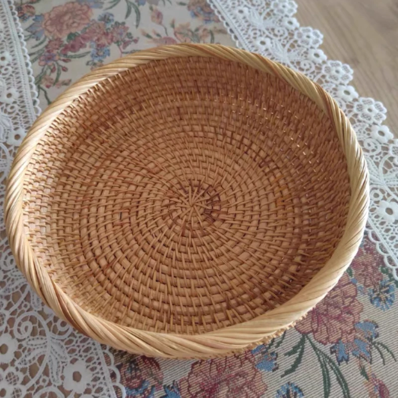 Handmade Rattan Storage Basket, Home Bread & Fruit Holder, Bamboo Hollow Weave Basket, Desktop Miscellaneous Organizer Box
Handmade Rattan Storage Basket, Home Bread & Fruit Holder, Bamboo Hollow Weave Basket, Desktop Miscellaneous Organizer Box