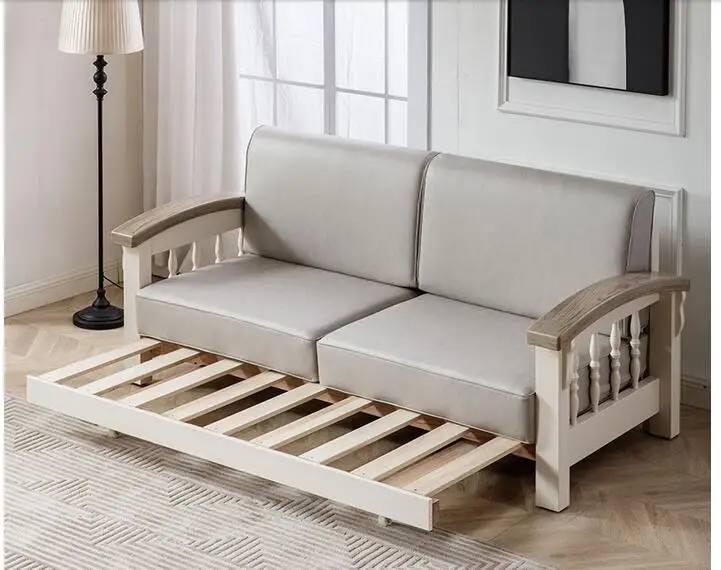 American solid wood sofa with mop bed all solid wood light luxury small family living room cloth sofa can be completely disassem
American solid wood sofa with mop bed all solid wood light luxury small family living room cloth sofa can be completely disassem