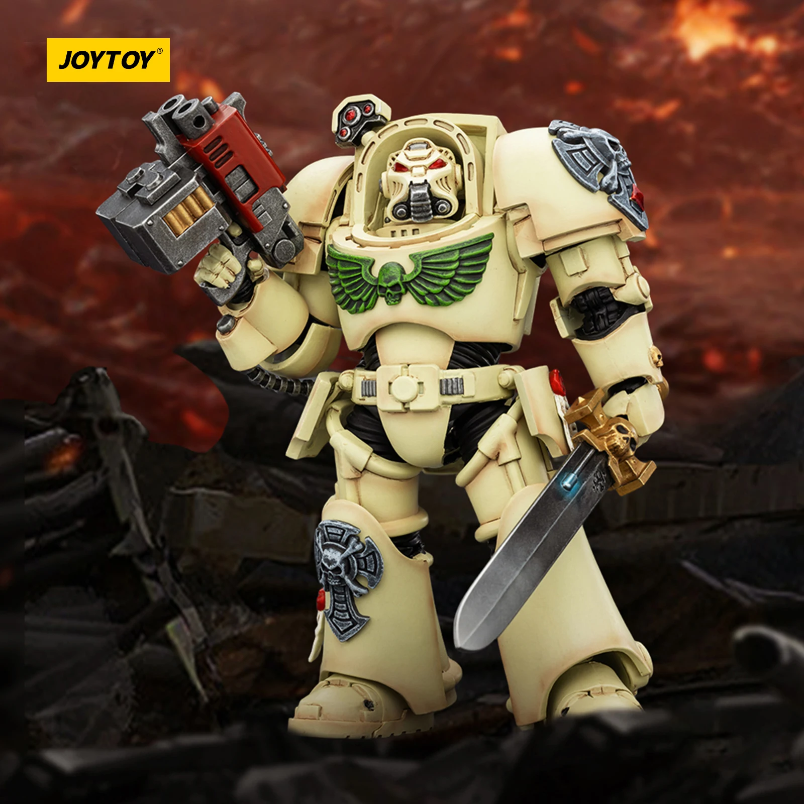 JOYTOY Dark Source Warhammer 40k Dark Angels Cedric Deathwing Terminator Space Marine Action Figure JT03127 Power Sword & Heavy Flamer 1/18 Fully Articulated Collectible Model Toy
JOYTOY Dark Source Warhammer 40k Dark Angels Cedric Deathwing Terminator Space Marine Action Figure JT03127 Power Sword & Heavy Flamer 1/18 Fully Articulated Collectible Model Toy