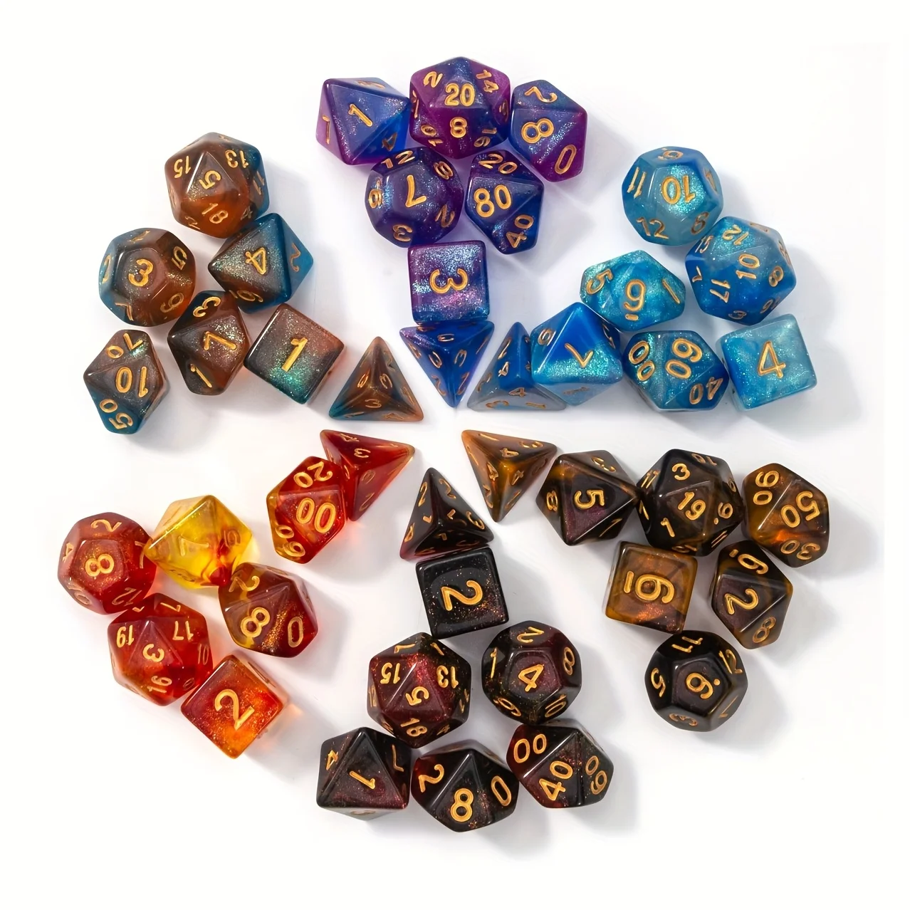 7pcs Multi-Color Galaxy Style DND Dice, Polyhedral Tabletop Game Dice, Role-Playing RPG Dice, Perfect Gift For Birthday
7pcs Multi-Color Galaxy Style DND Dice, Polyhedral Tabletop Game Dice, Role-Playing RPG Dice, Perfect Gift For Birthday