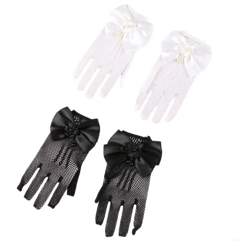G2TC 1 Pair Elegant Girls' Infant Dress Gloves White/Black Mitts for Weddings and Parties with Soft Lace and Pearls Detail
G2TC 1 Pair Elegant Girls' Infant Dress Gloves White/Black Mitts for Weddings and Parties with Soft Lace and Pearls Detail