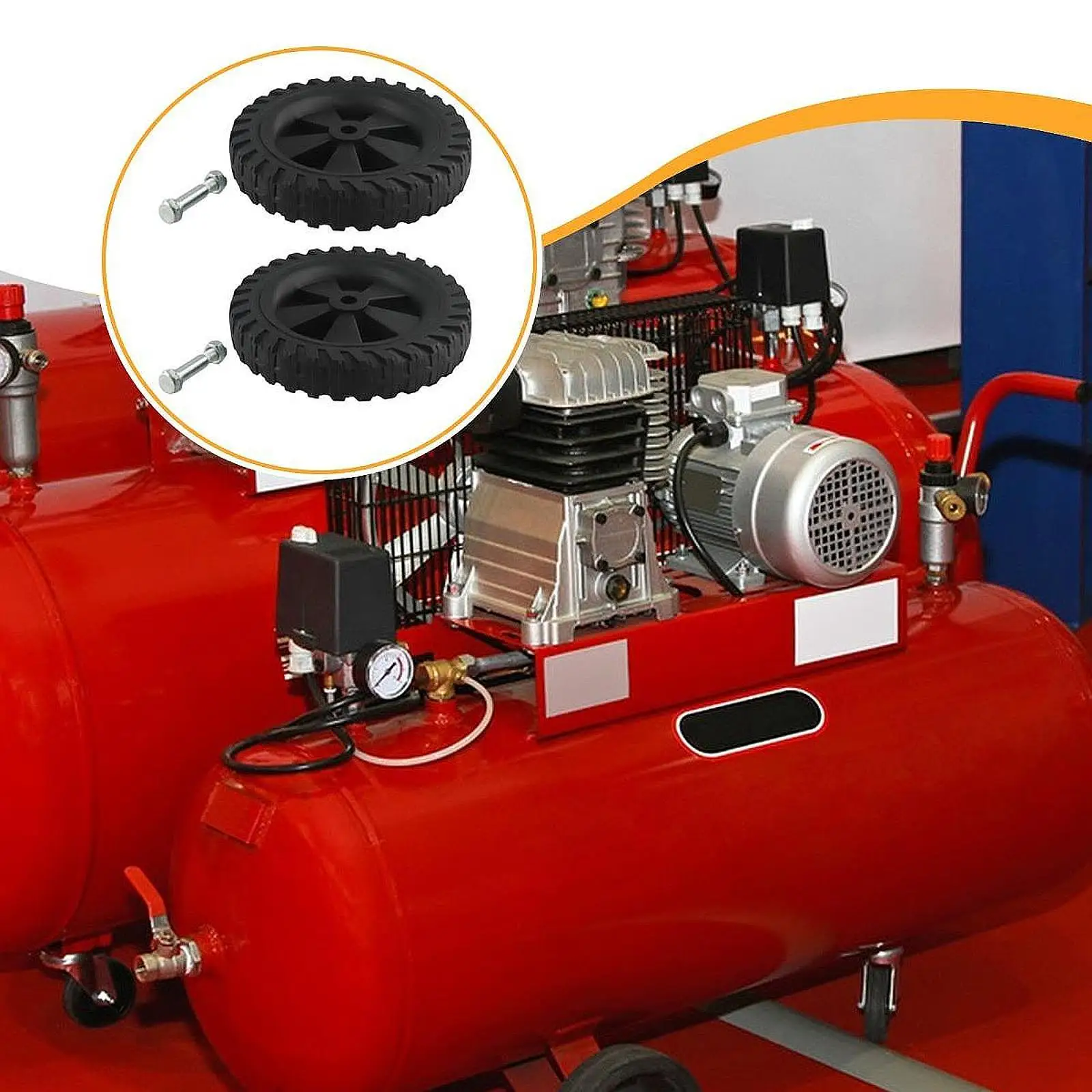 2x Air Compressor Casters Air Compressor Wheels Universal Easy Installation Dia 6.42inch Black Mute with Screw Replace Parts
2x Air Compressor Casters Air Compressor Wheels Universal Easy Installation Dia 6.42inch Black Mute with Screw Replace Parts