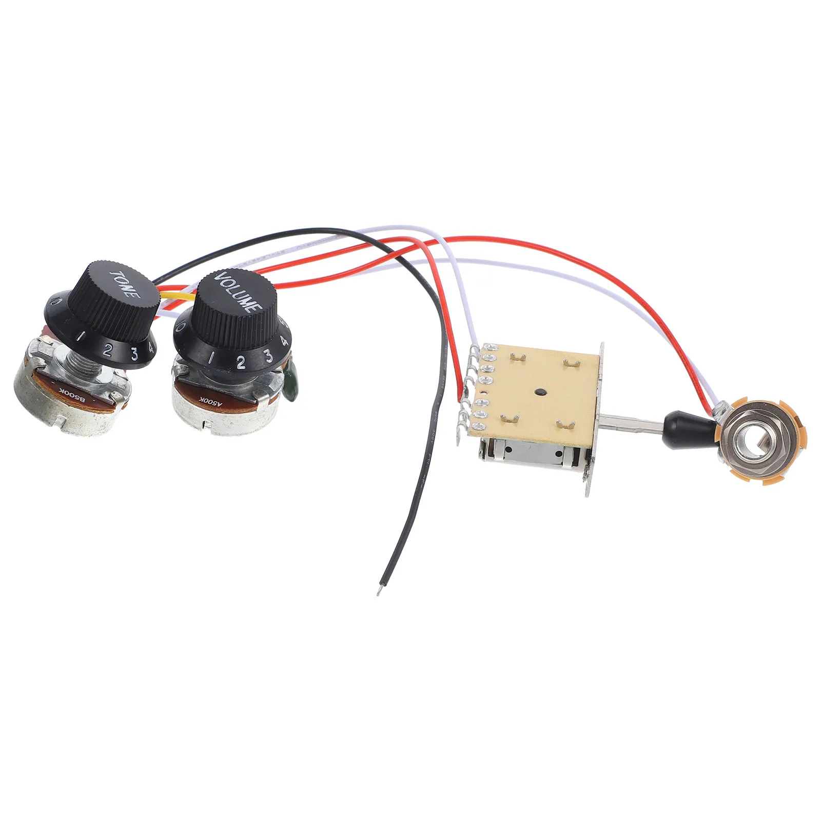 1Set Premium Guitar Wiring Harness Pre-Wired Potentiometer Harness with 5-Way Switch Low Noise for Electric Guitar Replacement
1Set Premium Guitar Wiring Harness Pre-Wired Potentiometer Harness with 5-Way Switch Low Noise for Electric Guitar Replacement