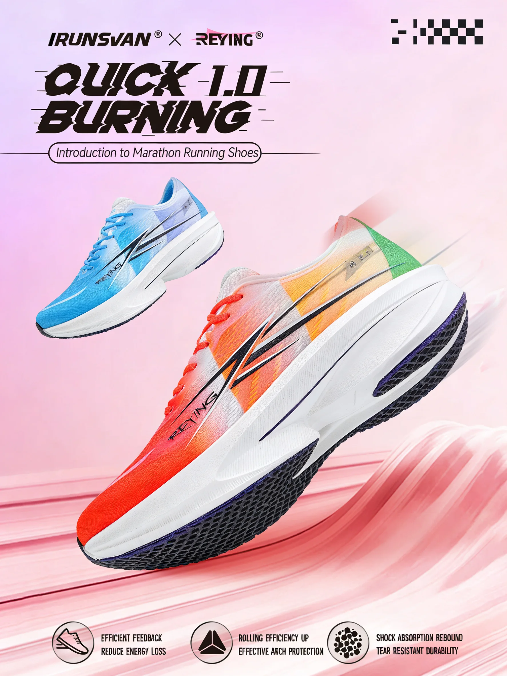 IRUNSVAN Professional carbon sports shoes soft and comfortable for outdoor jogging breathable non-slip running shoes
IRUNSVAN Professional carbon sports shoes soft and comfortable for outdoor jogging breathable non-slip running shoes