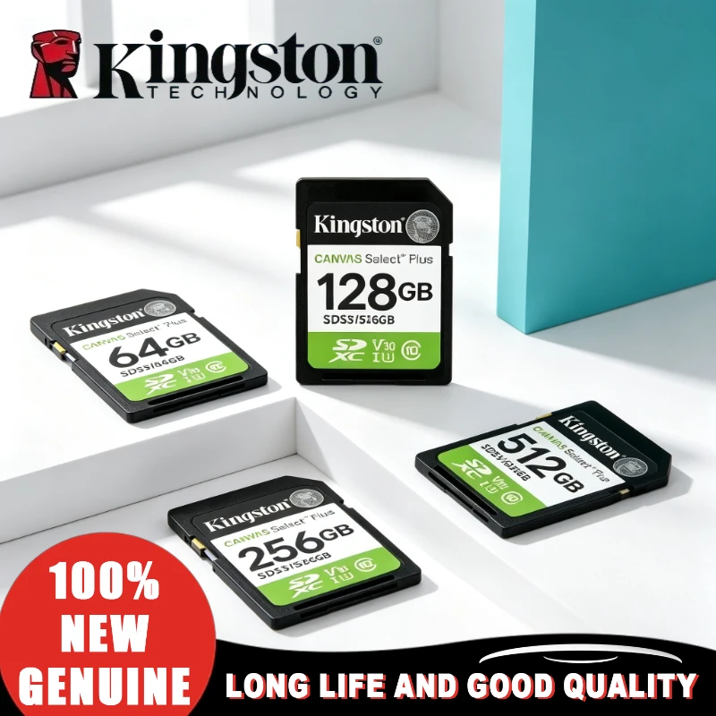 Kingston For Camera 2026 NEW Portable Flash Storage Card Canvas Select Plus SDS2 SD Card 100MB/s Read Class10 32-256GB
Kingston For Camera 2026 NEW Portable Flash Storage Card Canvas Select Plus SDS2 SD Card 100MB/s Read Class10 32-256GB