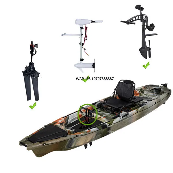 12FT Multifunctional Fishing Kayak Professional Canoe with Electric Motorized or Propel Pedal Drive or Fin Pedal for Fishing
12FT Multifunctional Fishing Kayak Professional Canoe with Electric Motorized or Propel Pedal Drive or Fin Pedal for Fishing