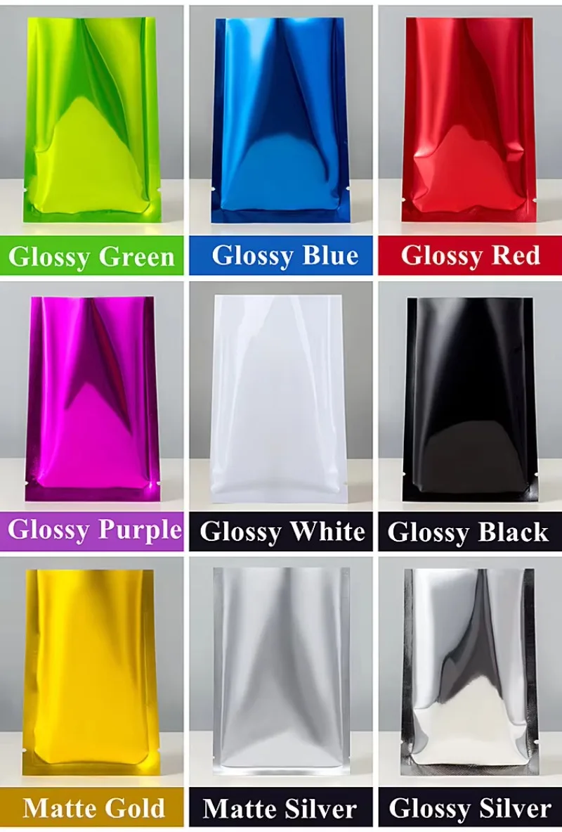 100pcs Aluminum Foil open top Bags - Heat Sealable Pouches for Coffee, Tea, & Multi-Color Moisture Proof, Lightweight, Durable
100pcs Aluminum Foil open top Bags - Heat Sealable Pouches for Coffee, Tea, & Multi-Color Moisture Proof, Lightweight, Durable