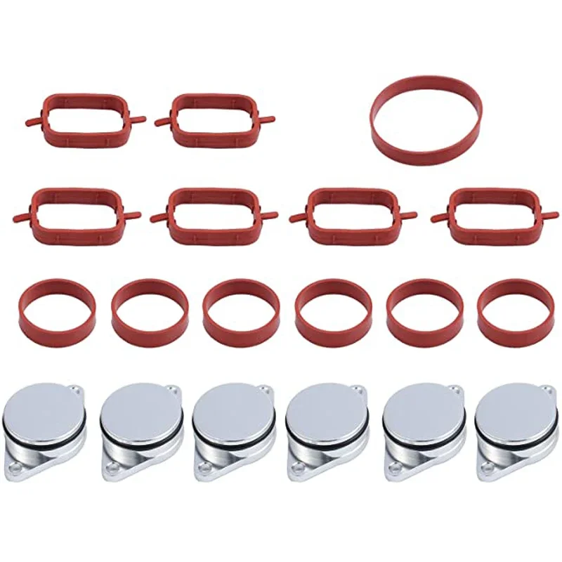 6 pcs 22mm/33mm blanks replacement plugs with intake manifold gaskets, gaskets of the intake manifold Swirl Flap Blanks For BMW
6 pcs 22mm/33mm blanks replacement plugs with intake manifold gaskets, gaskets of the intake manifold Swirl Flap Blanks For BMW