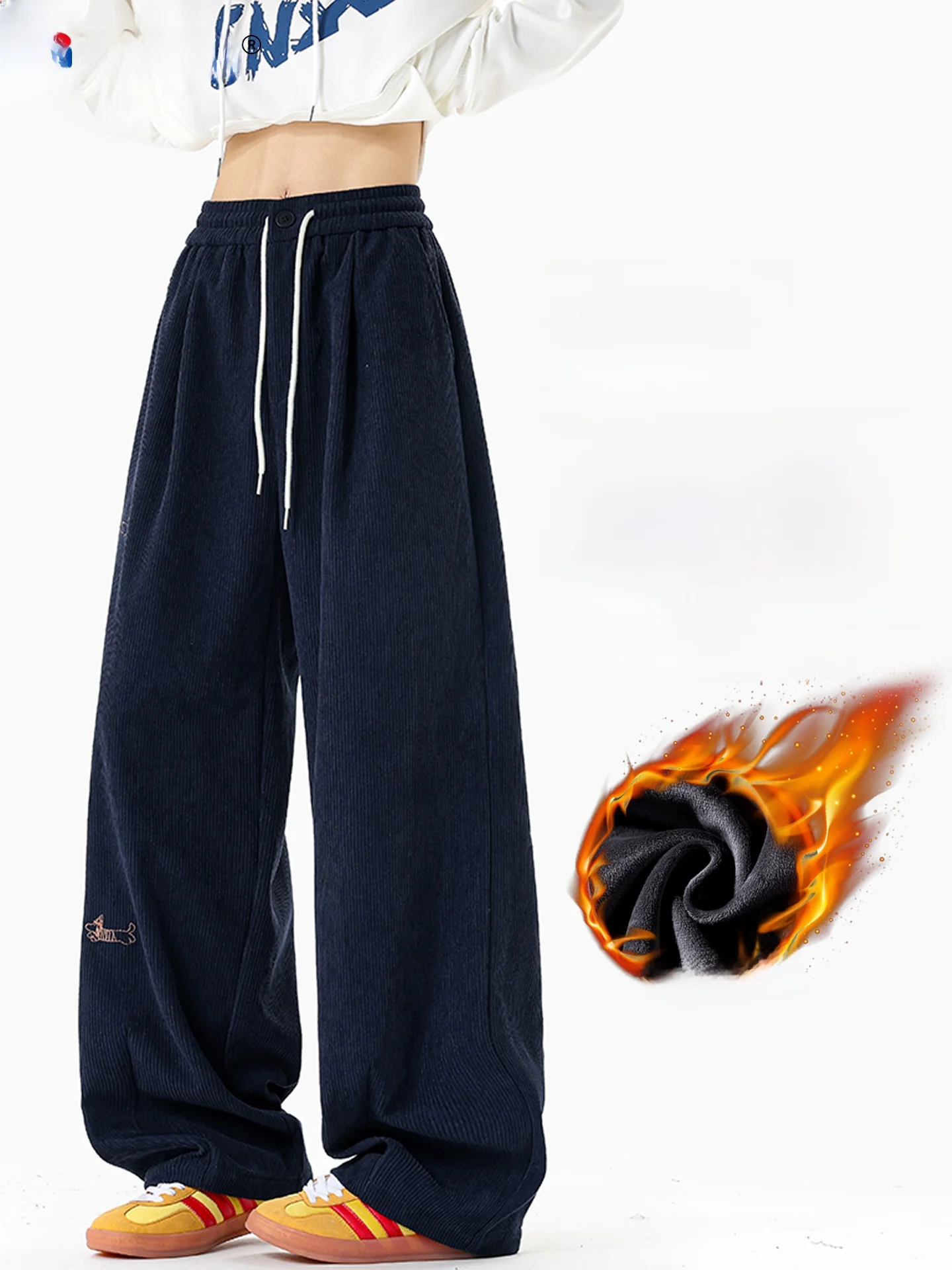 Мужские повседневные брюки из утолщенного вельвета с вышивкой, осенне-зимние, прямого кроя, теплые, комфортные, мягкие, из полиэфирного волокна
Мужские повседневные брюки из утолщенного вельвета с вышивкой, осенне-зимние, прямого кроя, теплые, комфортные, мягкие, из полиэфирного волокна